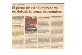 El pleno de este Congreso ya no debatiría temas económicos (Fuente: Gestión)