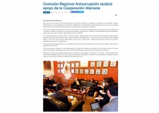 Comisión Regional Anticorrrupción recibirá apoyo de la Cooperación Alemana (Fuente: Tu región informa)