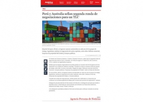 Perú y Australia sellan segunda ronda de negociaciones para un TLC (Fuente: América Economía)