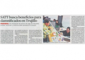 SATT busca beneficio para damnificados en Trujillo (Fuente: La República)