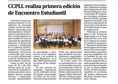 CCPLL realiza exitosa primera edición de Encuentro Estudiantil (Fuente: Panorama Trujillano)