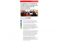 Candidatos a la alcaldía de Trujillo firman compromiso por la recuperación del Centro Histórico (Fuente: Correo)