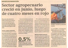 Sector agropecuario creció en junio, luego de cuatro meses en rojo (Fuente: Gestión)