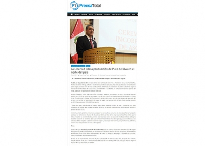 La Libertad lidera producción de Puro de Uva en el norte peruano (Fuente: Prensa Total)