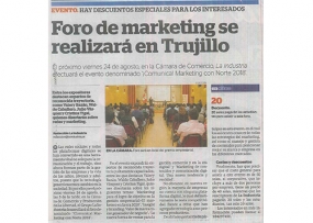 Foro de marketing se realizará en Trujillo (Fuente: La Industria)