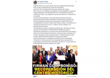 Candidatos a la alcaldía de Trujillo firman compromiso por la recuperación el Centro Histórico (Fuente: La Voz de Trujillo)