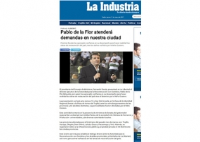 Pablo de la Flor atenderá demandas en nuestra ciudad (Fuente: La Industria)