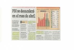 PBI se desaceleró en el mes de abril (Fuente: Perú 21)