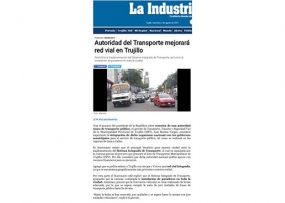 Autoridad del Transporte mejorará red vial en Trujillo (Fuente: La Industria)