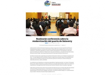 Realizarán conferencia sobre la modernización del puerto de Salaverry (Fuente: News Trujillo)