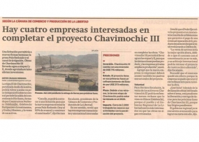 Hay cuatro empresas interesadas en completar el proyecto Chavimochic III (Fuente: Gestión)