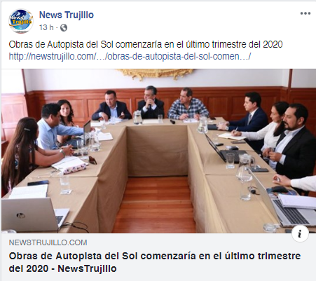 12.11.19.05 NEWS TRUJILLO FB reanudarán Trabajos Autopista del Sol