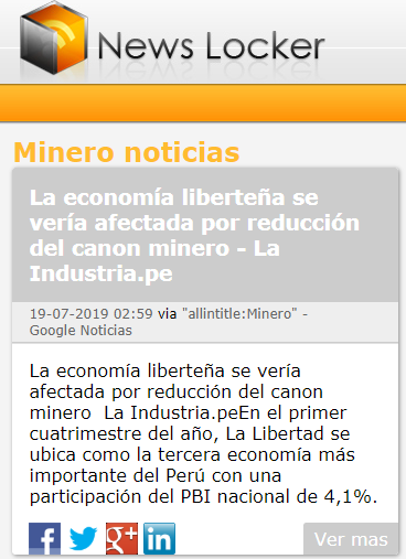 19.07.19.02 NEWS LOCKER La economía liberteña se vería afectada por reducción del canon minero CÁMARA DE COMERCIO DE LA LIBERTAD