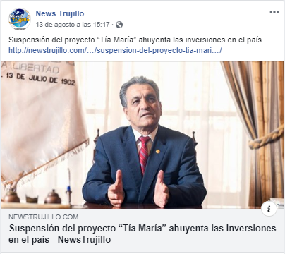 15.08.19.01 News Trujillo Facebook Cámara de Comercio de La Libertad