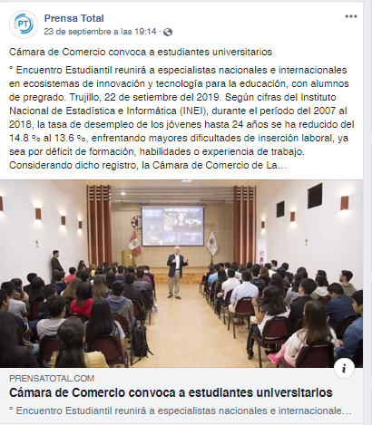 26.09.19.05 Prensa Total CCLL convoca a estudiantes universitarios