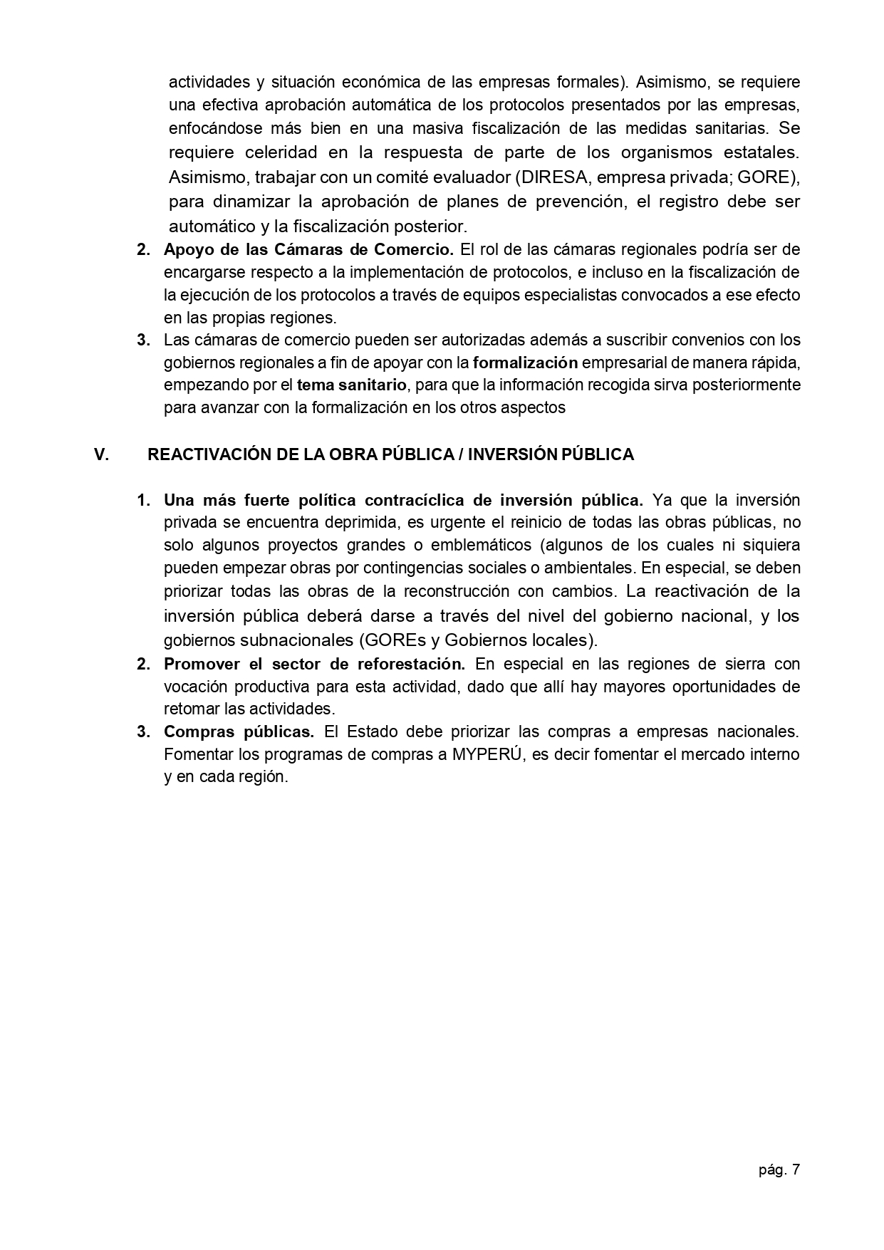 01.06.2020 Carta propuestas de cámaras para la reactivación económica  Presidencia page 0007
