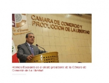 Hermes Escalante es el electo presidente de la Cámara de Comercio de La Libertad (Fuente: Trujillo Informa)