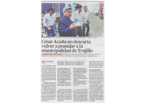 César Acuña no descarta volver a postular a la municipalidad de Trujillo (Fuente: La República)