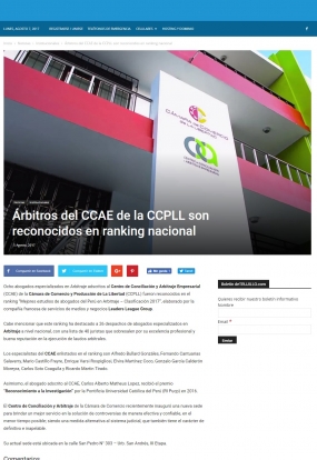 Árbitros del CCAE son reconocidos en ranking nacional (Fuente: De Trujillo)
