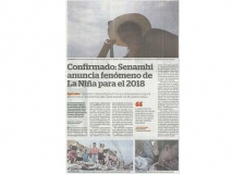 Confirmado: Senamhi anuncia fenómeno de La Niña para el 2018 (Fuente: La Industria)
