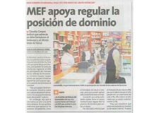 MEF apoya regular la posición de dominio (Fuente: Perú 21)