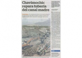 Chavimochic repara tubería del canal madre (Fuente: La Industria)