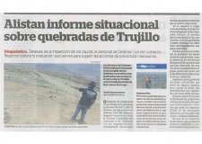 Alistan informe situacional sobre quebradas de Trujillo (Fuente: La Industria)