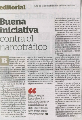 &quot;Buena iniciativa contra el narcotráfico&quot; (Editorial de La Industria - 19/07/16)