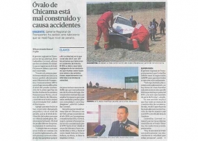 Óvalo de Chicama está mal construido y causa accidentes (Fuente: La República)