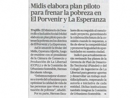 Midis elabora plan piloto para frenar la pobreza en El Porvenir y La Esperanza (Fuente: La República)