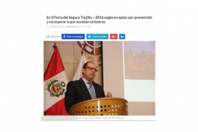 En II Feria del Seguro Trujillo – 2016 sugieren optar por prevención y no esperar a que sucedan siniestros (Fuente: News Trujillo)
