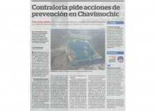 Contraloría pide acciones de prevención en Chavimochic (Fuente:La Industria)